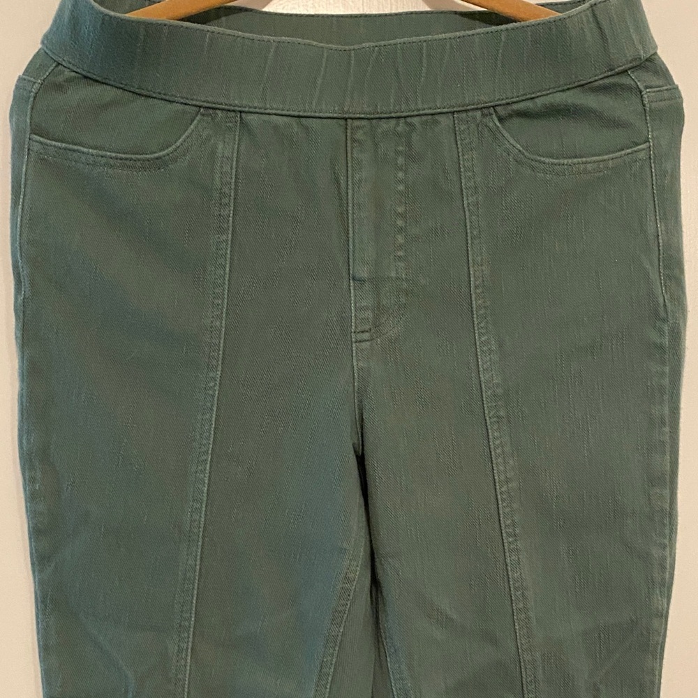 Isaac Mizrahi Straight-Leg Jeans in Olive Green